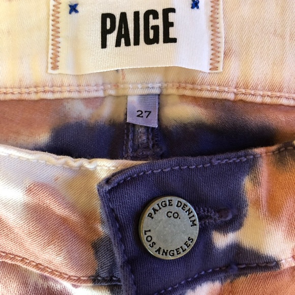 Paige Watercolor Tie Dye Skinny Jeans - Picture 4 of 12